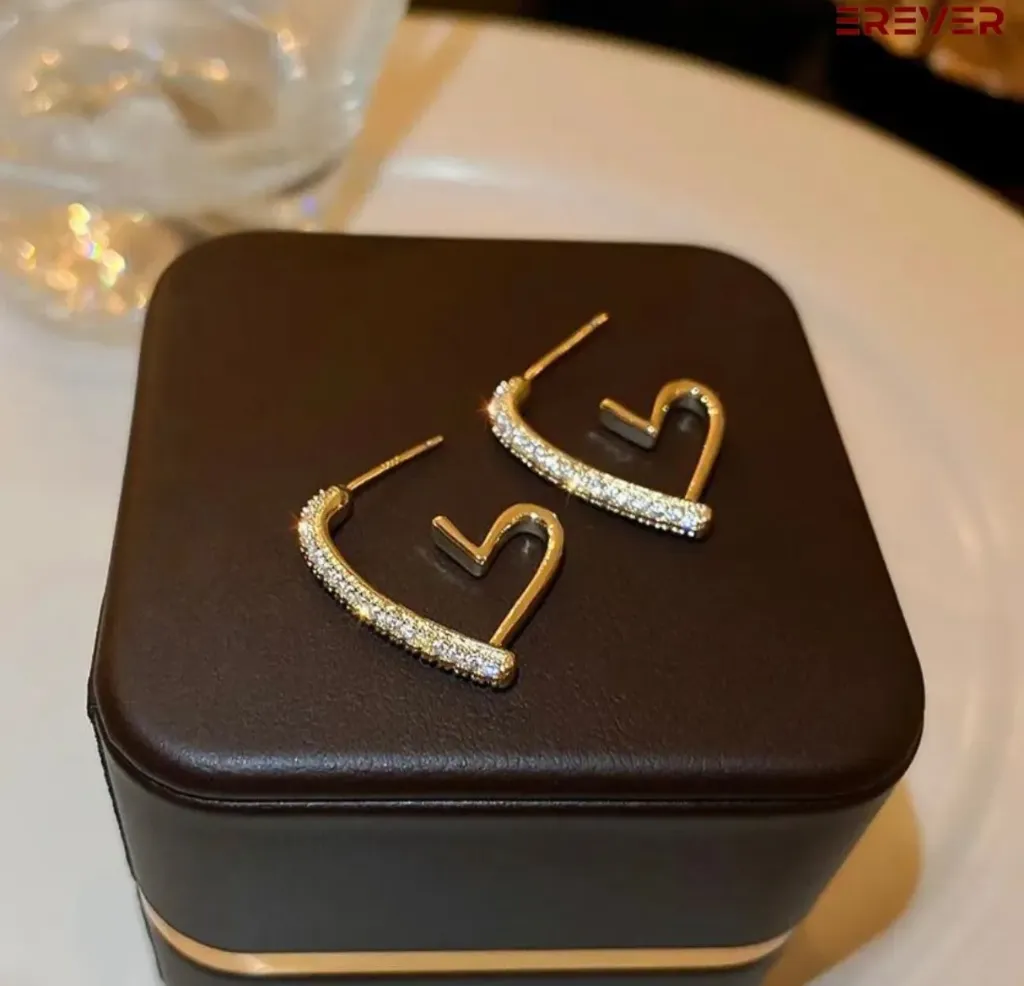 [Koreanear-018] Heart hoop earrings