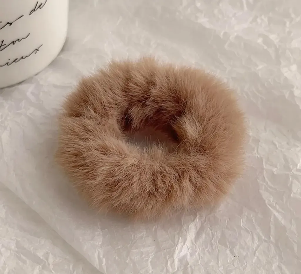 [Scrun-002] Coffee M size scrunchy