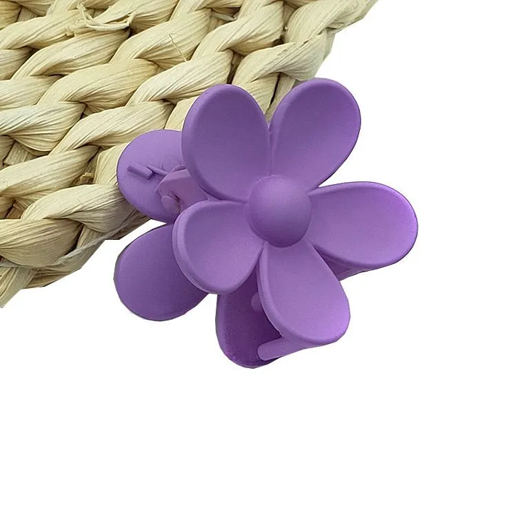 [Clip-002] Purple flower claw clip(regular size)