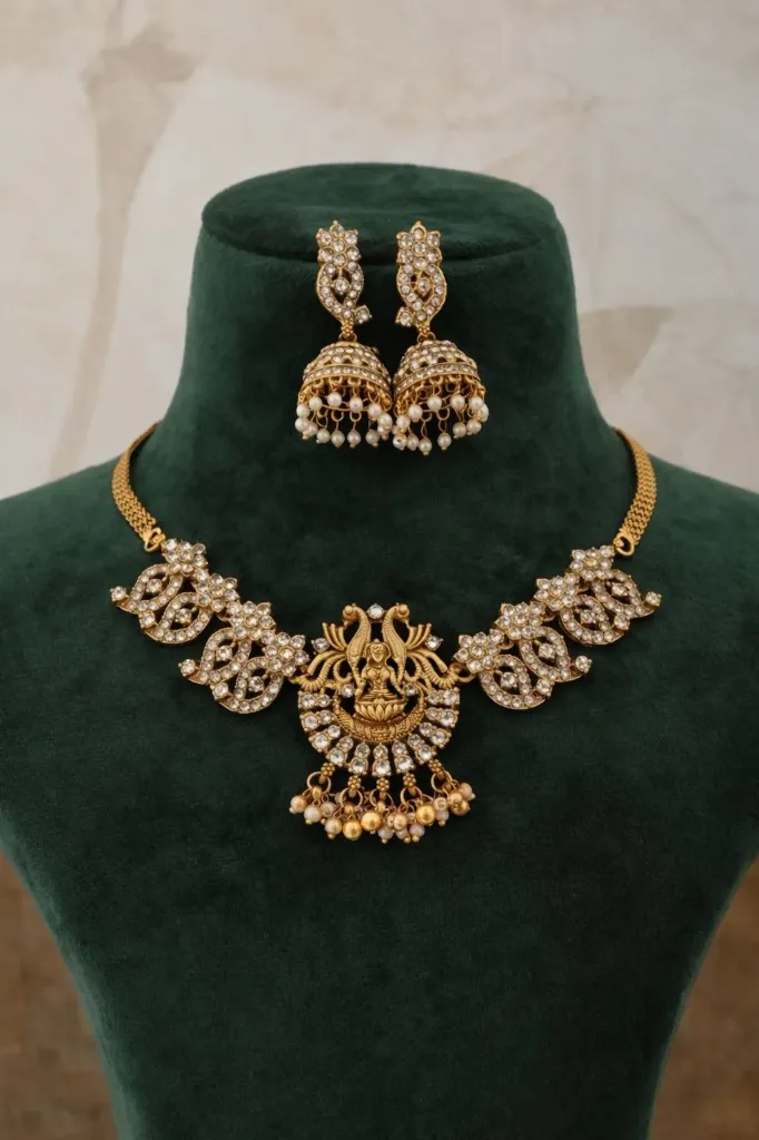 [Necklace-004] Lakshmika Peacock Temple Haar