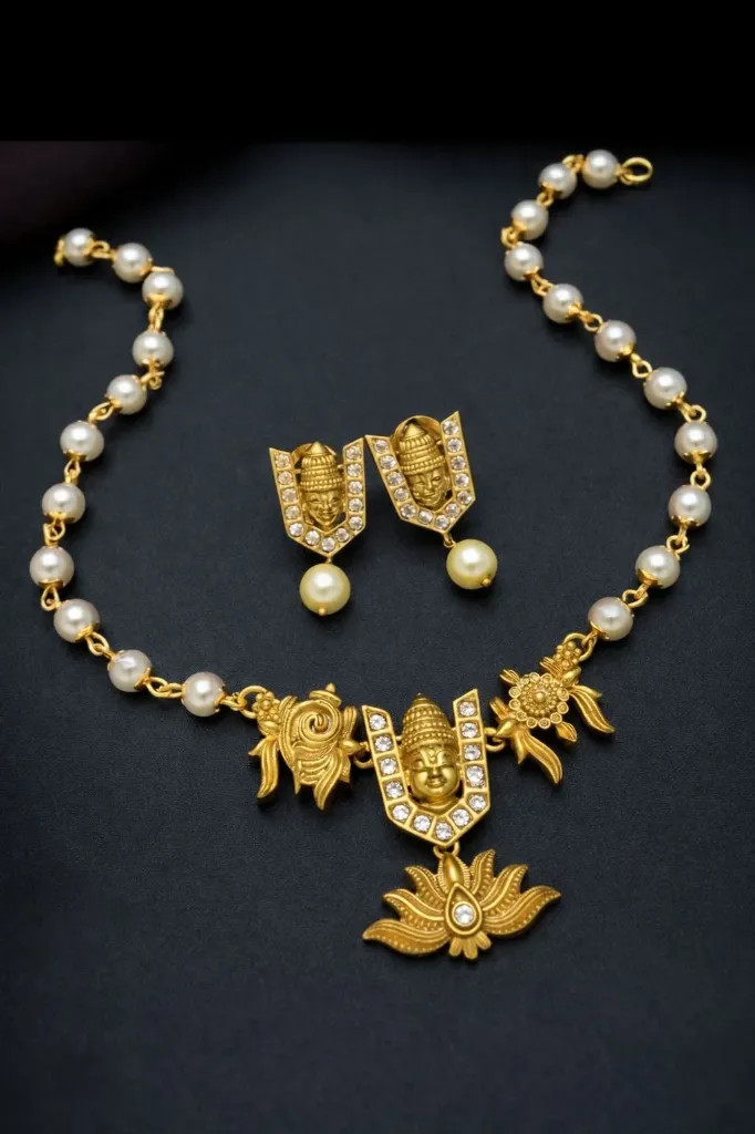 [Necklace-006] Govinda Temple Pearl Necklace