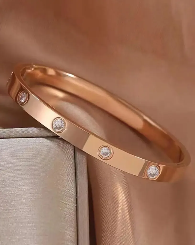 Rose gold cartier charm bracelet