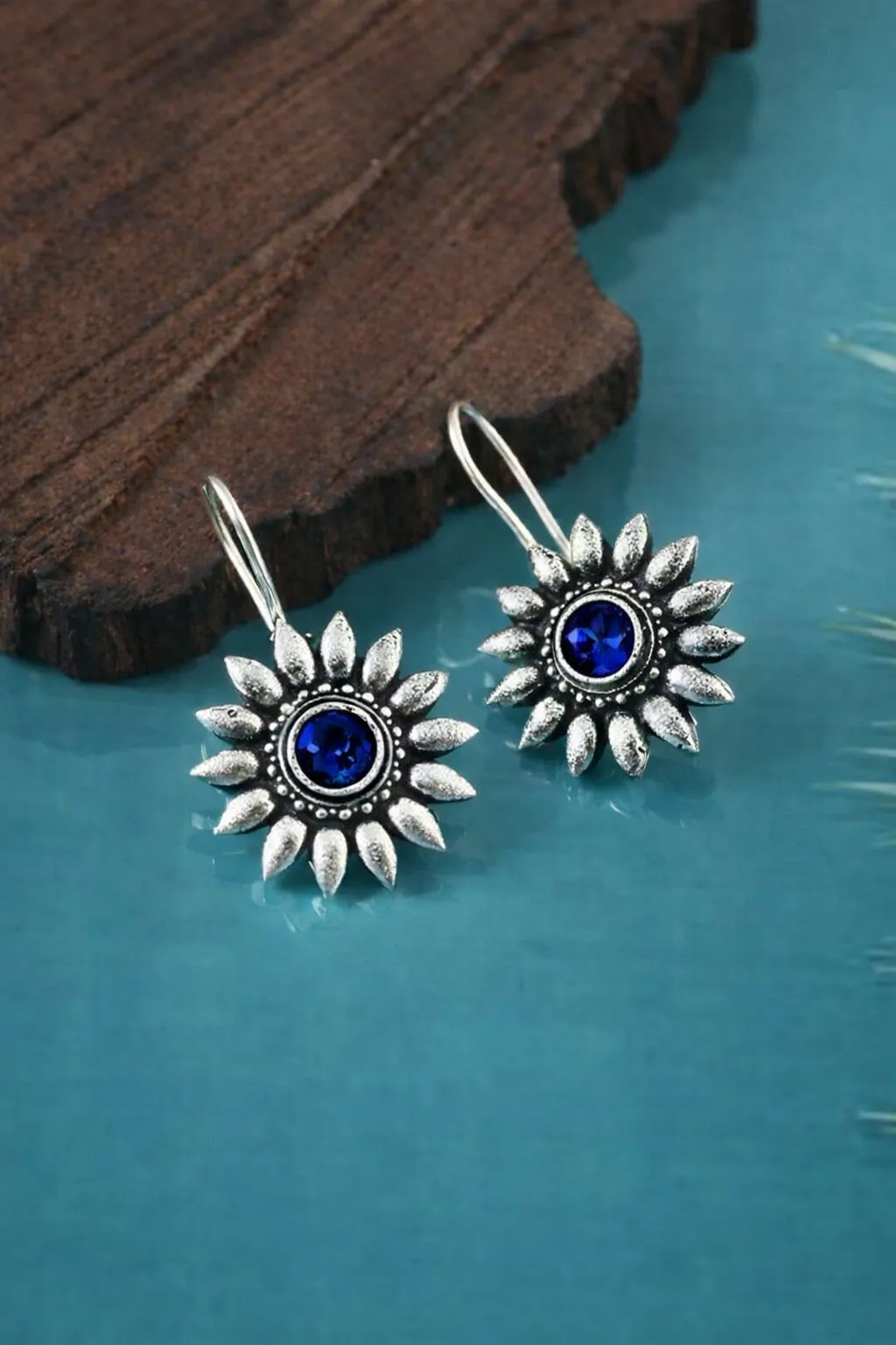 Floral drop earrings