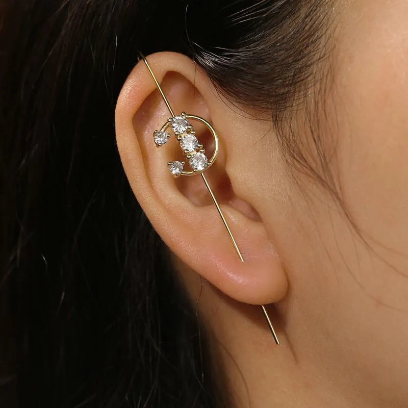 Crystal Orbit Long Ear Pin