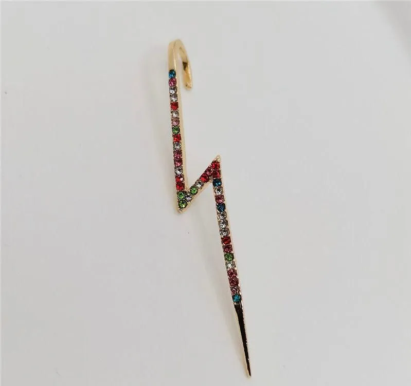 Rainbow Lightning Ear Pin
