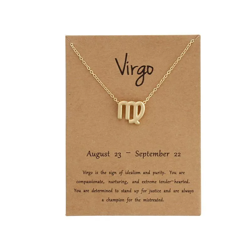 Virgo zodiac necklace
