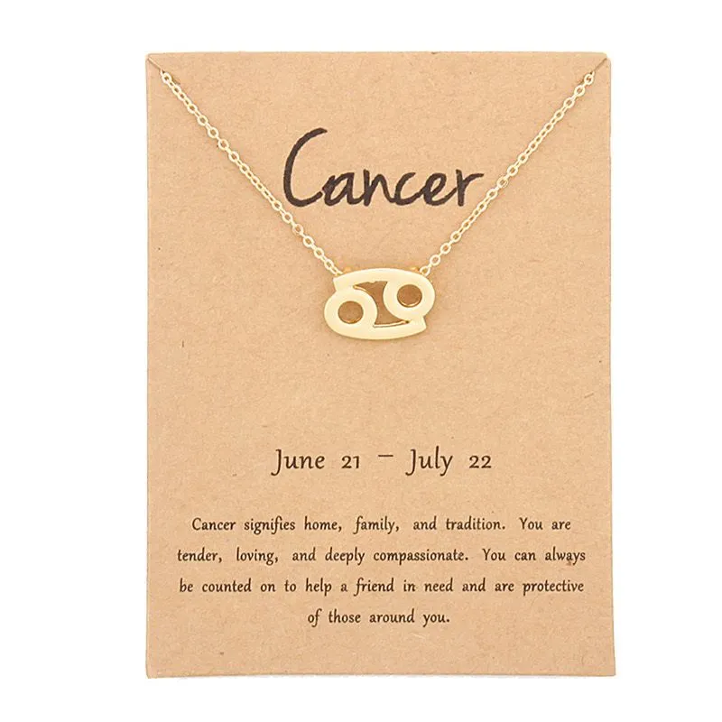 [zod-006] Cancer zodiac necklace