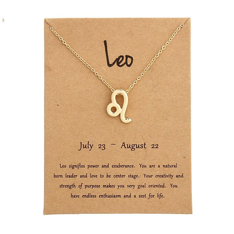 Leo zodiac necklace