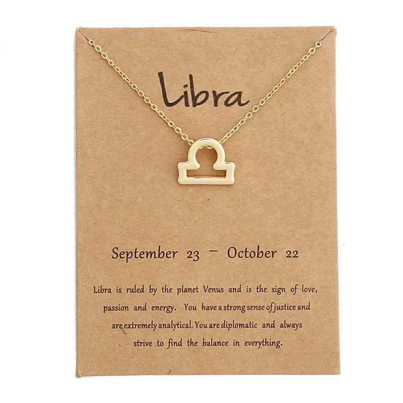 Libra zodiac necklace