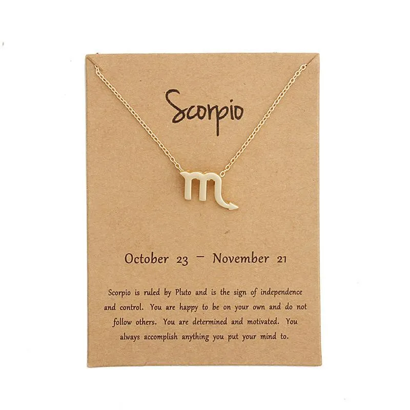 Scorpio zodiac necklace
