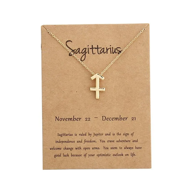 Sagittarius zodiac necklace