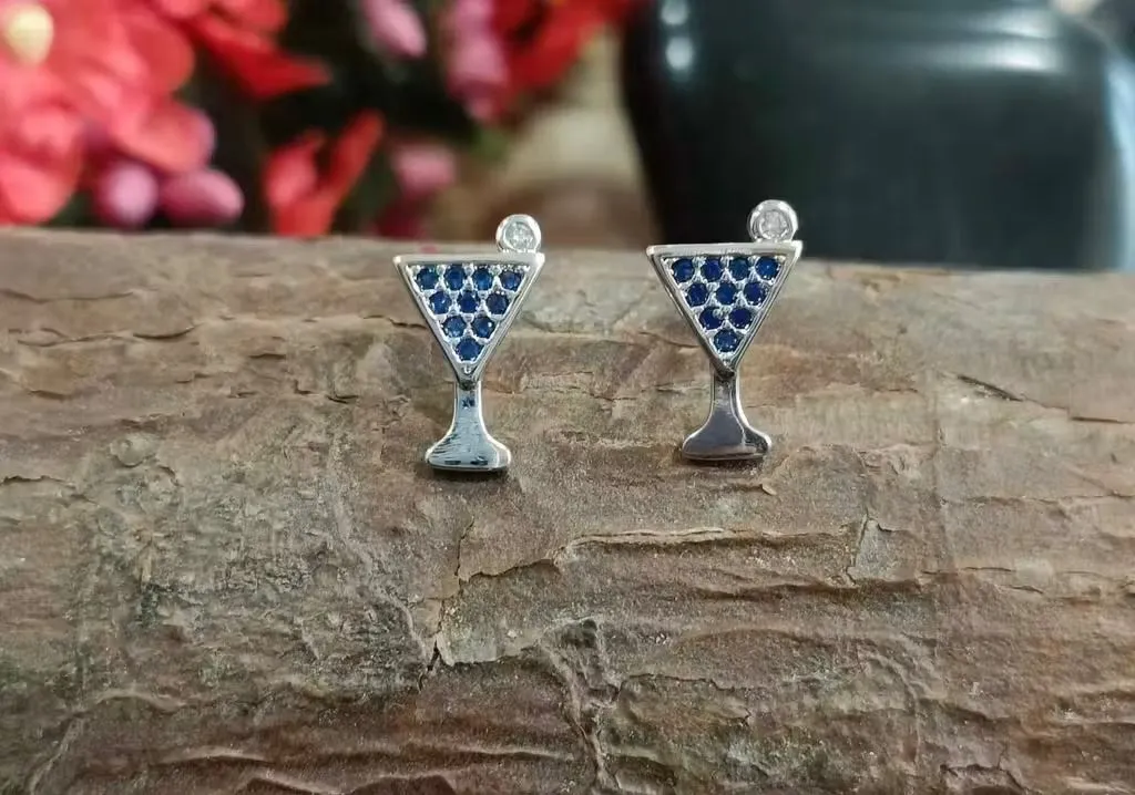 [Min-002] Martini glass minimal earrings