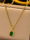 Green emerald necklace