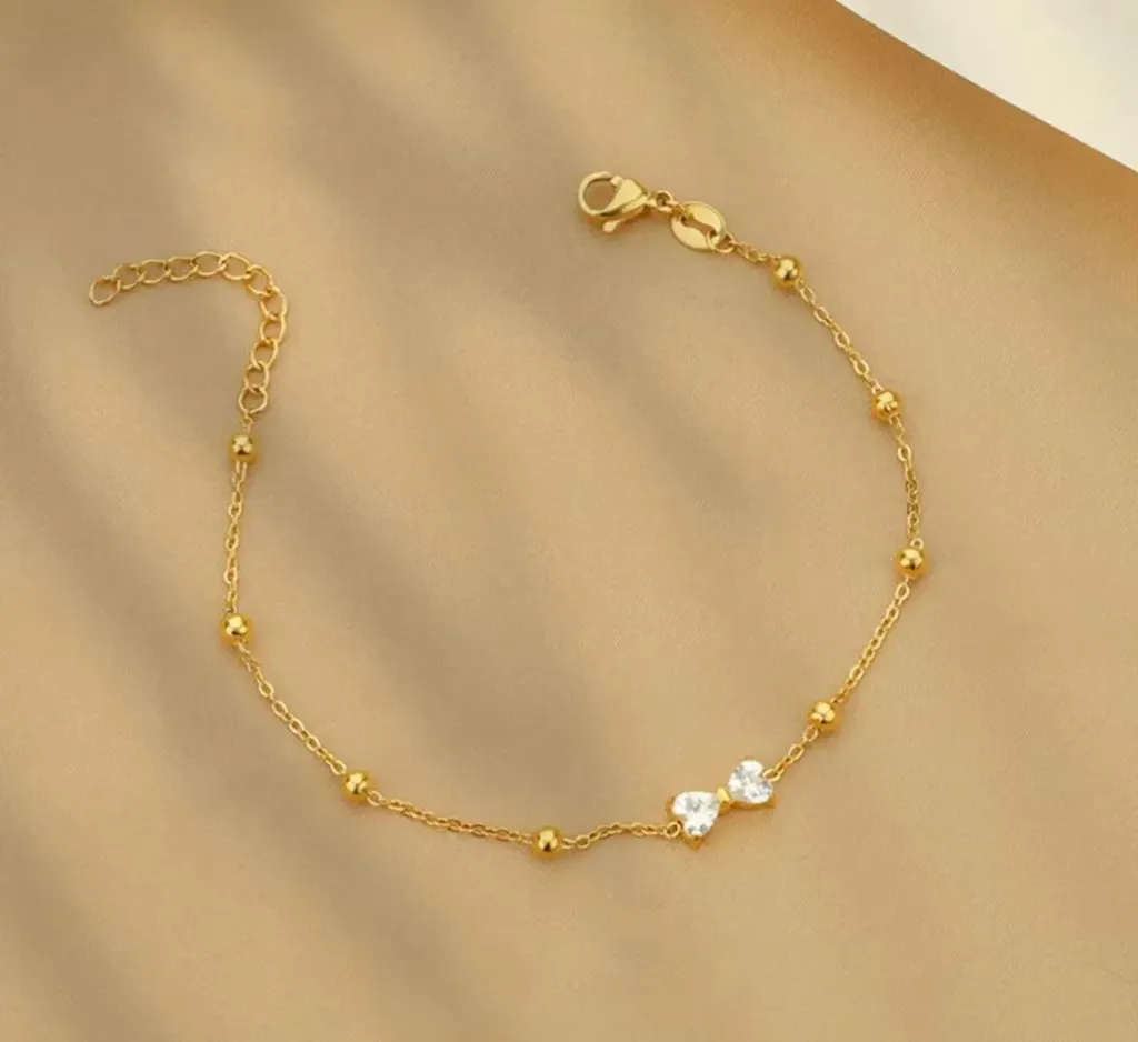Zirconia bow tie bracelet