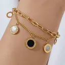 Roman number two layer bracelet (non anti-tarnish)